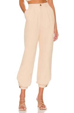 Lovers And Friends Pleated Tan Kacey Pants Size XS